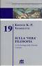 Sulla "Vera" Filosofia Di: Kristof K. P. Vanhoutte - copertina