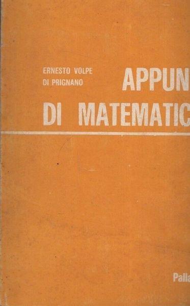 Appunti di matematica - copertina