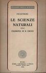 Le scienze naturali nella filosofia di B. Croce