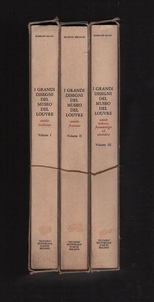 I grandi disegni del museo del Louvre. 3 vol. Scuola italiana, scuola francese, scuole tedesca, fiamminga e olandese - Roseline Bacou - copertina