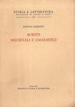 Scritti medievali e umanistici - Scevola Mariotti - copertina