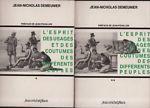 L' esprit des usages et des coutumes des différents peuples. Due volumi - copertina