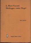 Heidegger contra Hegel - Ricci Garotti - copertina