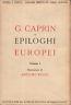 Epiloghi europei. Vol I - Giulio Caprin - copertina