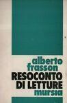 Resoconto di letture - Alberto Frasson - copertina