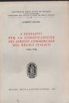 I Tentativi Per La Codificazione Del Diritto Commerciale Nel Regno Italico (1806-1808)