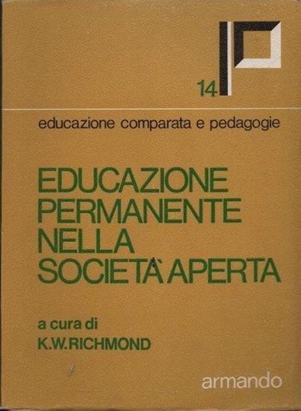 Educazione permanente nella società aperta - Winifred V. Richmond - copertina