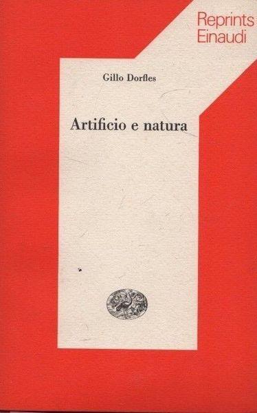 Artificio e natura - Gillo Dorfles - copertina