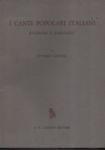 I canti popolari italiani - Vittorio Santoli - copertina