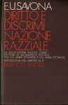 Diritto e discriminazione razziale - Eugenio Savona - copertina