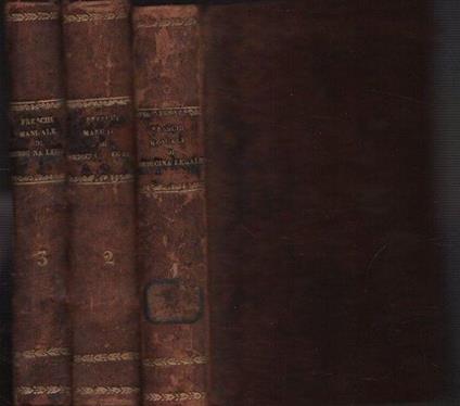 Manuale teorico-pratico di medicina legale. 3 voll - Renato Freschi - copertina