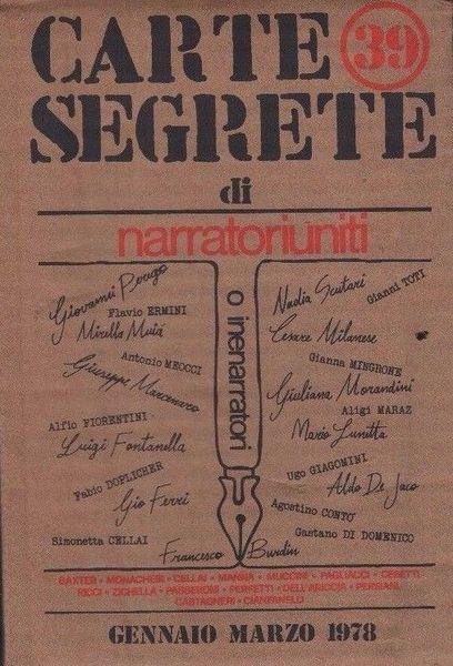 Carte segrete 39 di narratoriuniti o inenarratori - copertina