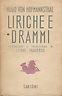 Liriche E Drammi - Hugo von Hofmannsthal - copertina