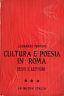 Cultura e poesia in Roma. Testi e letture - Leonardo Ferrero - copertina