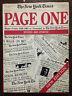 Page One, Major Events 1920 - 1981 As Presented In The New York Times - copertina