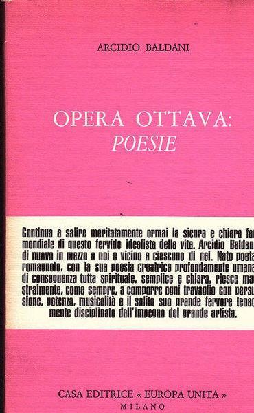 Autografo! Opera ottava: poesie - Arcidio Baldani - copertina