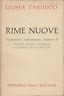 Rime nuove - Giosuè Carducci - copertina