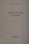 Tre studi latini - Emilio Merone - copertina