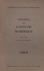 Colloque sur l'analyse numérique