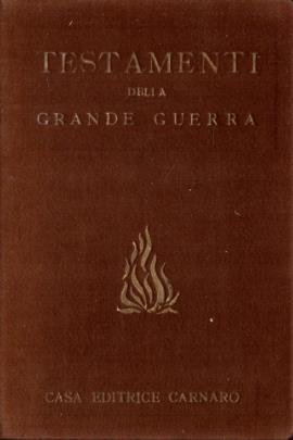Testamenti della Grande Guerra - copertina