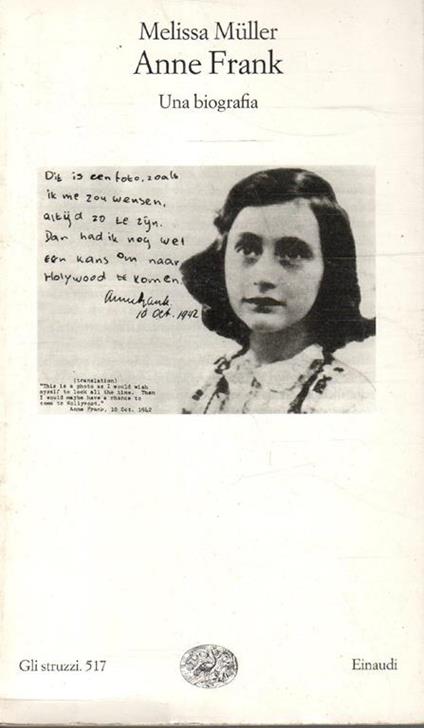 Anne Frank : una biografia - Melissa Müller - copertina