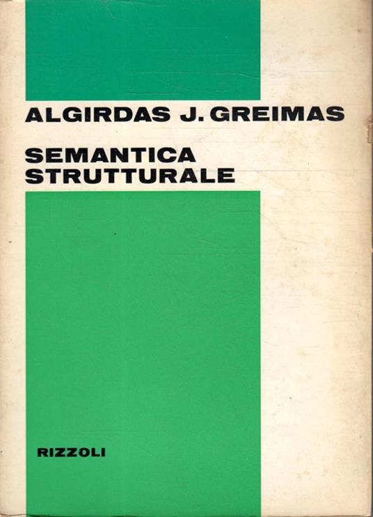 Semantica strutturale - Algirdas J. Greimas - copertina