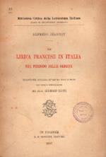 La lirica francese in Italia nel periodo delle origini