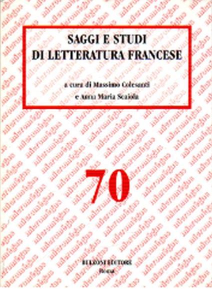 Saggi e studi di letteratura francese - Scaiola Colesanti - copertina