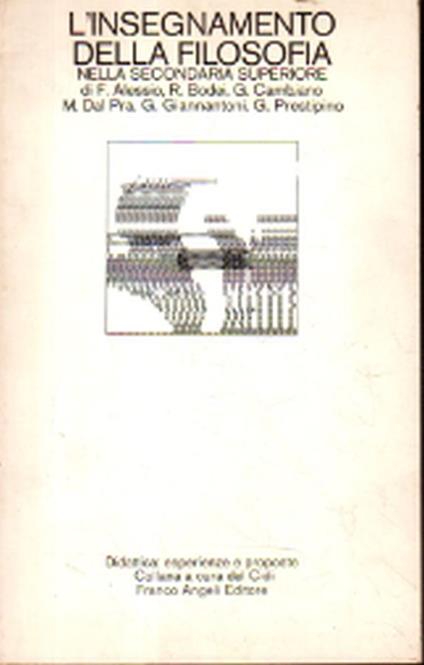L' insegnamento della filosofia - Autori Vari - copertina