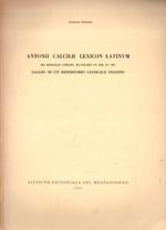 Antonii Calcilii lexicon latinum