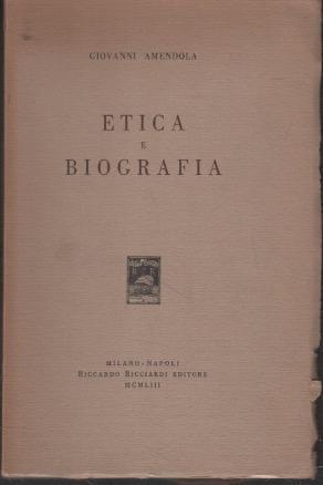 Etica e Biografia - Giovanni Amendola - copertina