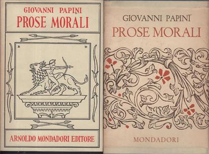 Prose Morali - Giovanni Papini - copertina