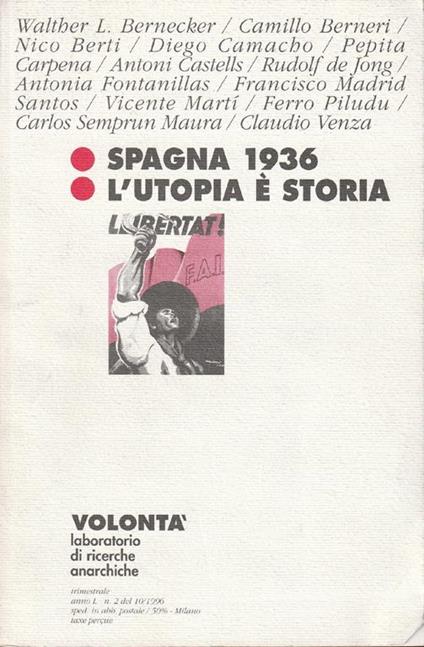 Spagna 1936 : l'utopia e stori - copertina