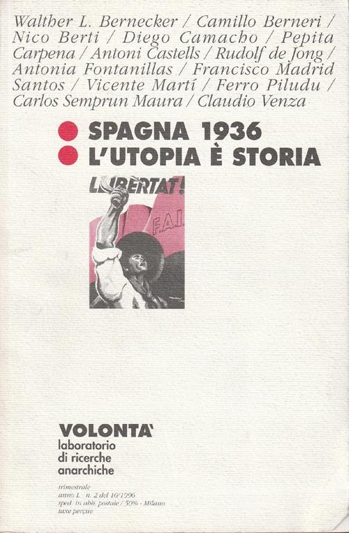 Spagna 1936 : l'utopia e stori - copertina