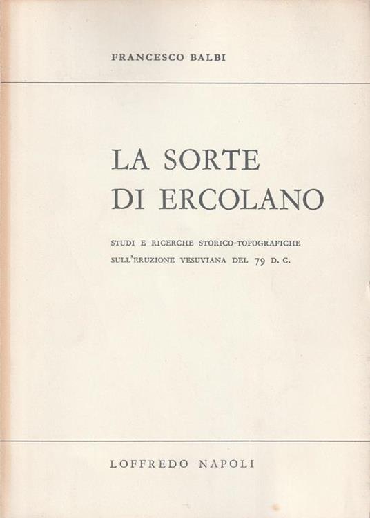 La sorte di Ercolano - copertina