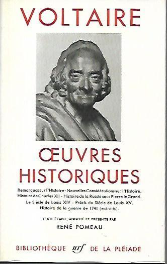 Oeuvres historiques - Voltaire - copertina