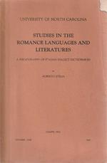 Studies in the romance languages and literatures