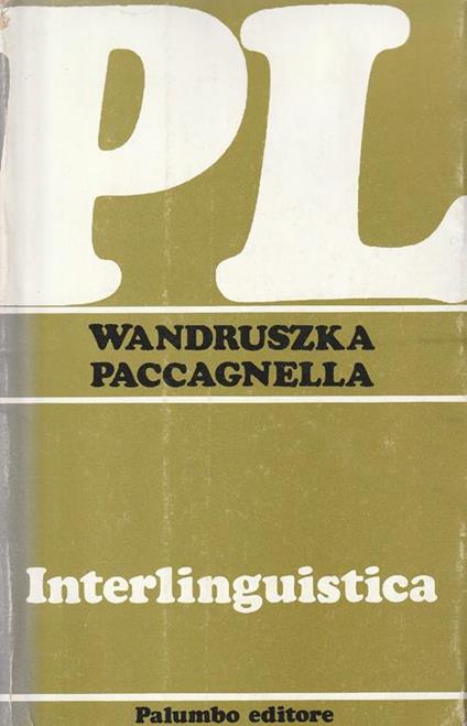 Interlinguistica - W. Paccagnella - copertina