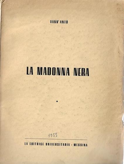 La madonna nera - Vann'Antò - copertina