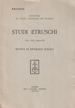 Rivista di epigrafia italica. Vol XLII (Serie III) di 