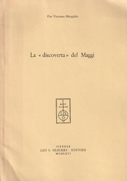 La discoverta del Maggi - Pier Vincenzo Mengaldo - copertina