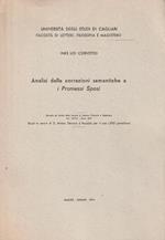 Analisi delle correzioni semantiche a i Promessi Sposi. Estratto da Annali delle Facoltà di Lettere-Filosofia e Magistero Vol. XXXVI. Anno 1973
