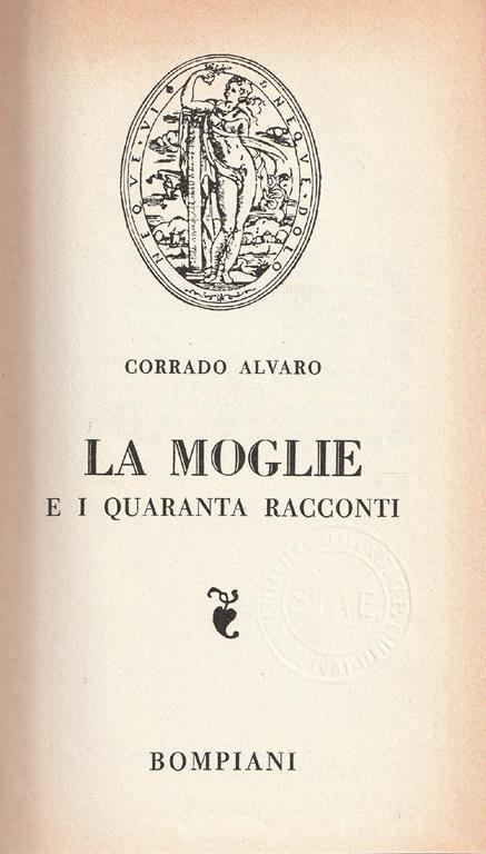 La moglie e i quaranta racconti - Alvaro Claudi - copertina