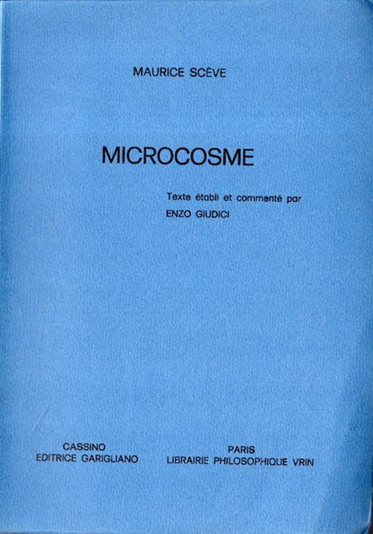 Microcosme - Maurice Scève - copertina