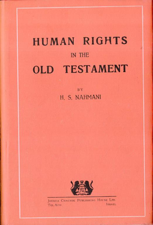 Human Rights in the Old Testament - copertina