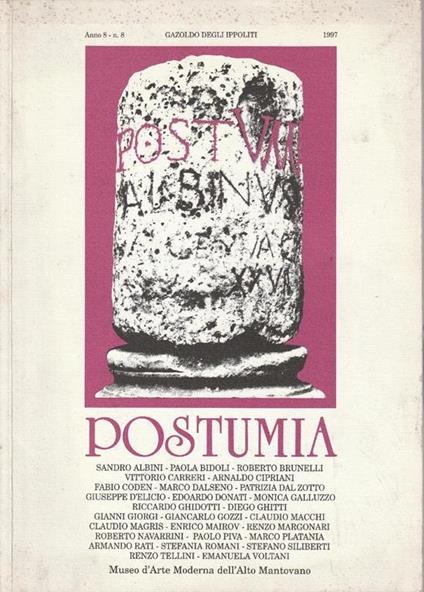 Postumia. Annali del Museo d'Arte Moderna di Gazoldo degli Ippoliti - copertina