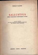 Sallustius tr Rerum Romanarum Florentissimus Auctor Saggio critico con testo 