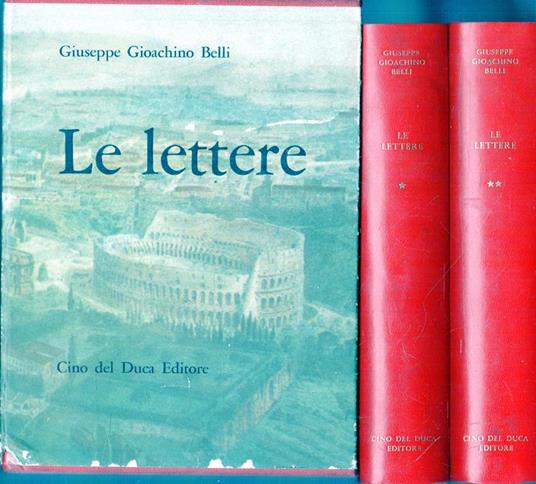 Le lettere, 2 voll in cofanetto. Giuseppe Gioacchino Belli, del Duca ed. (1961) - Gioachino Belli - copertina