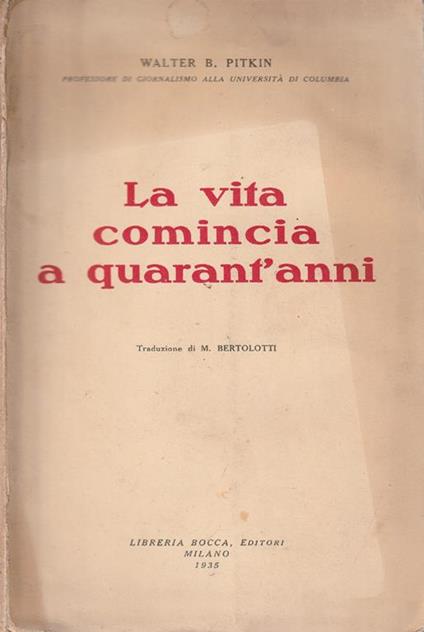 La vita comincia a quarant'anni - copertina