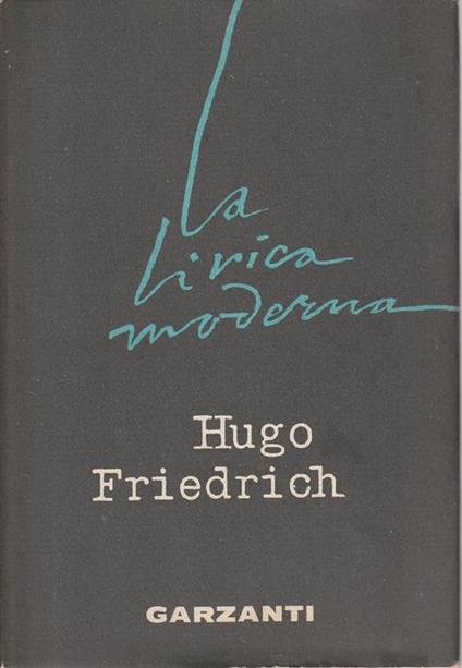 La lirica moderna - Hans Friedrich - copertina